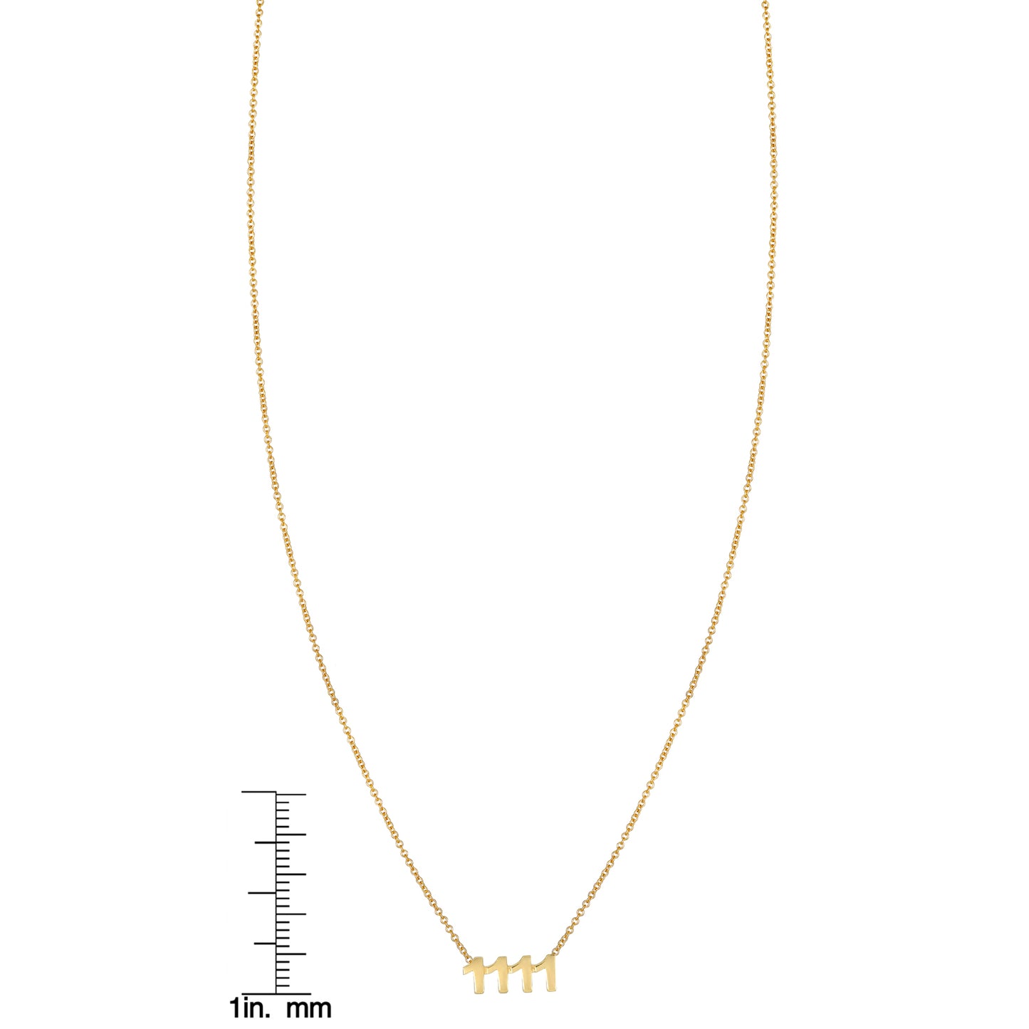 1111 angel number gold necklace, delicate pendant for luck and alignment, minimalist numerology jewelry by Phoenix Roze