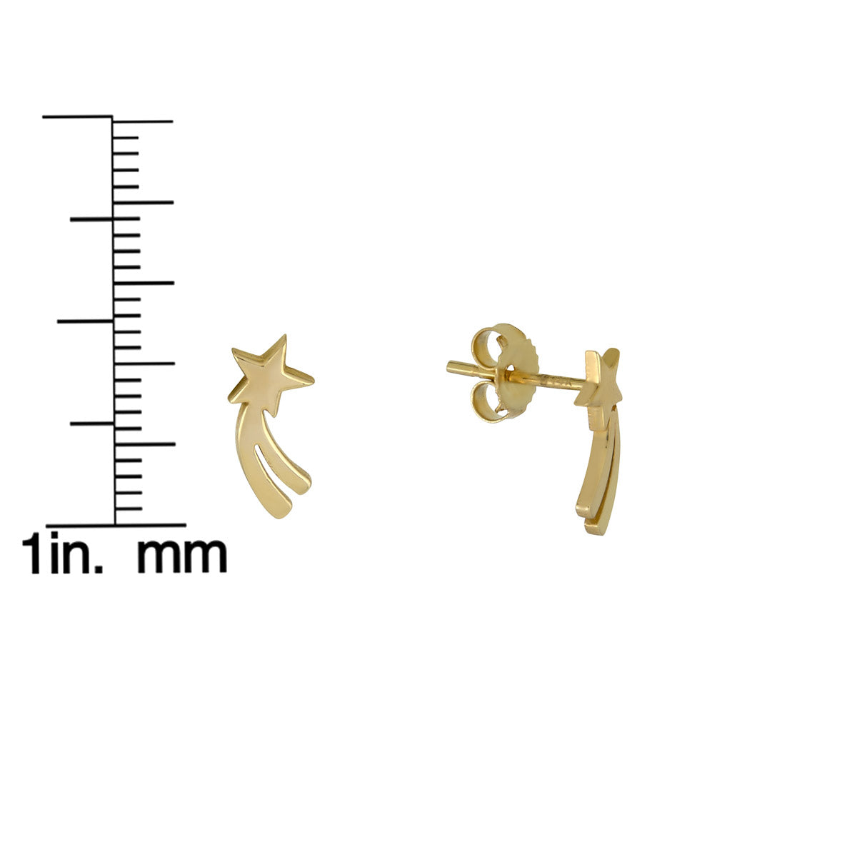 14k gold star trail earrings—delicate celestial cascading stars by Phoenix Roze