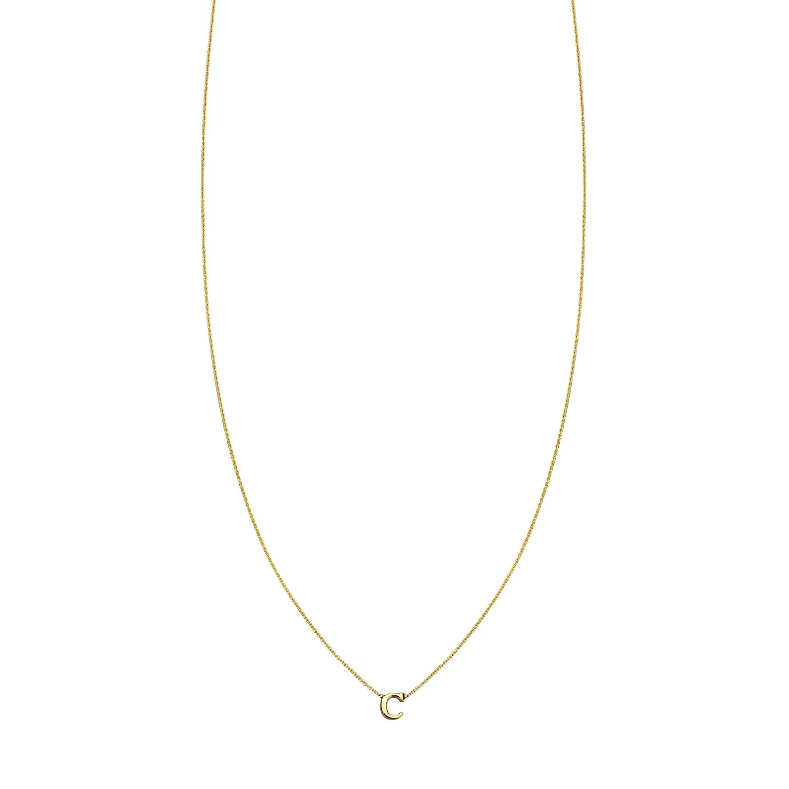 Letter C Initial Necklace