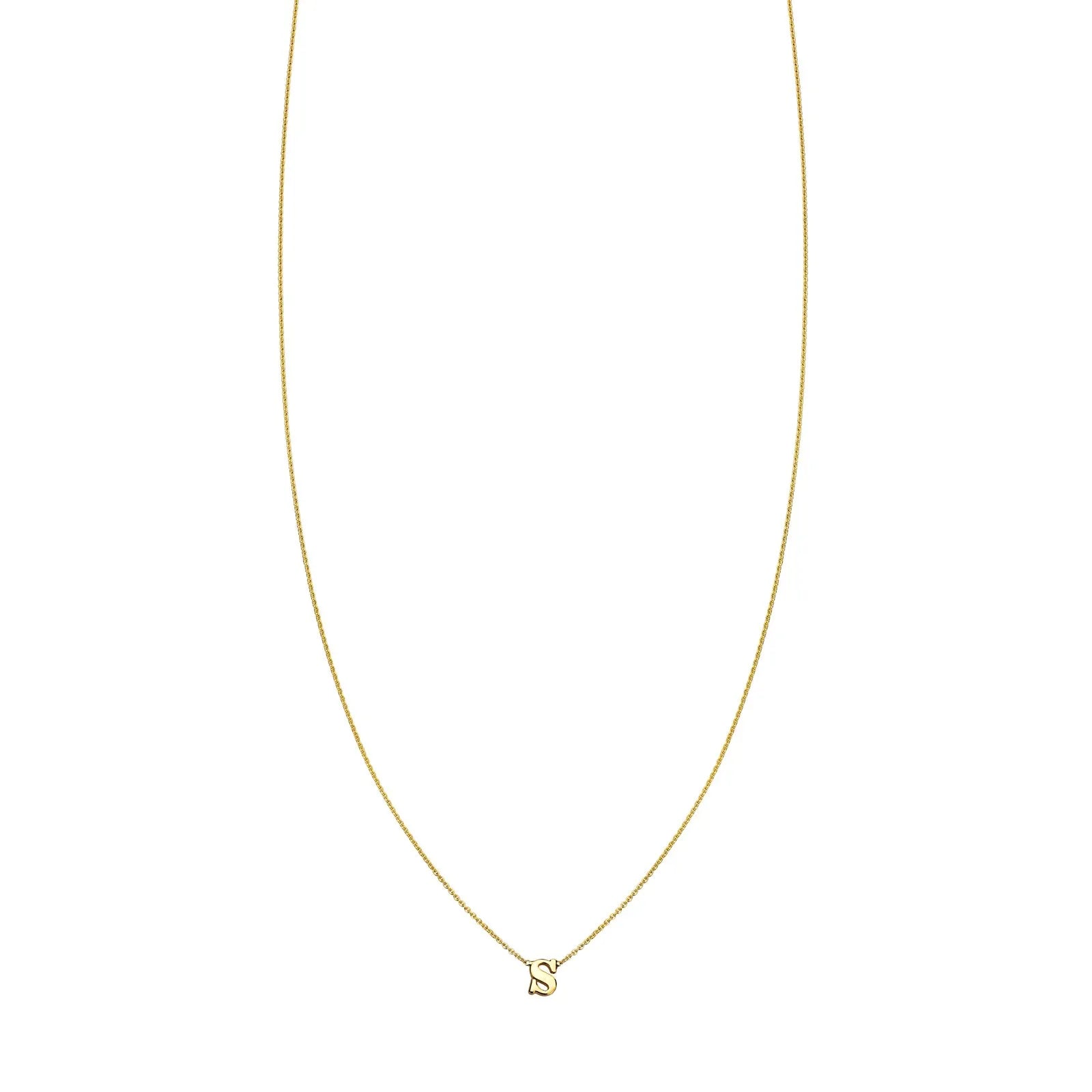 Letter S Initial Necklace