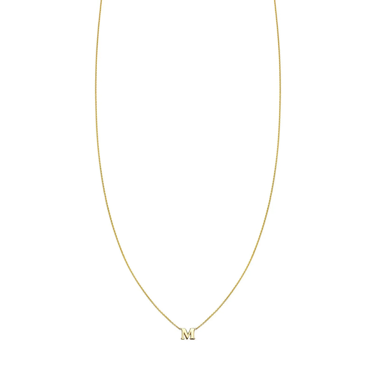 Letter M Initial Necklace