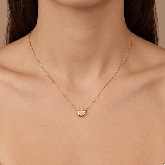 Small Golden Apple Necklace
