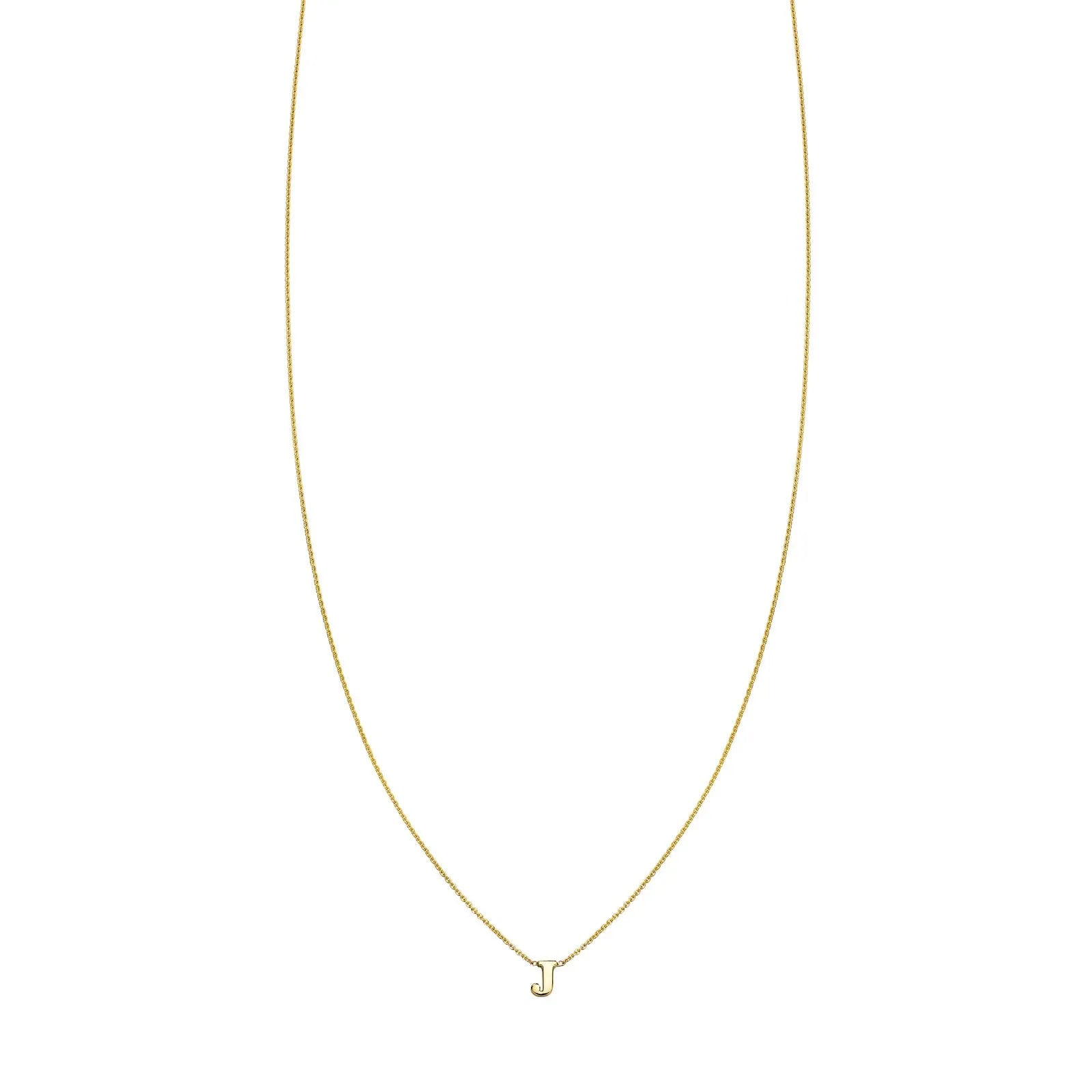 Letter J Initial Necklace