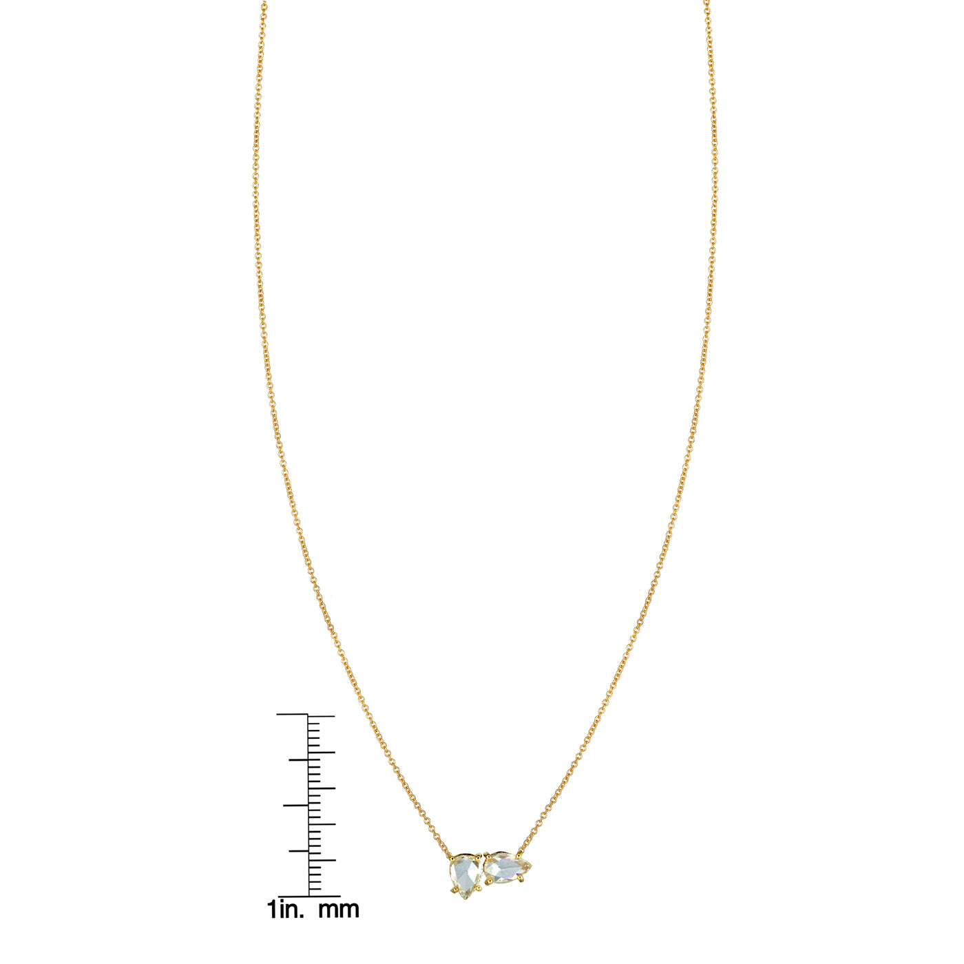 East West North South diamond necklace detail, compass pendant with pave diamonds on delicate gold chain close-up