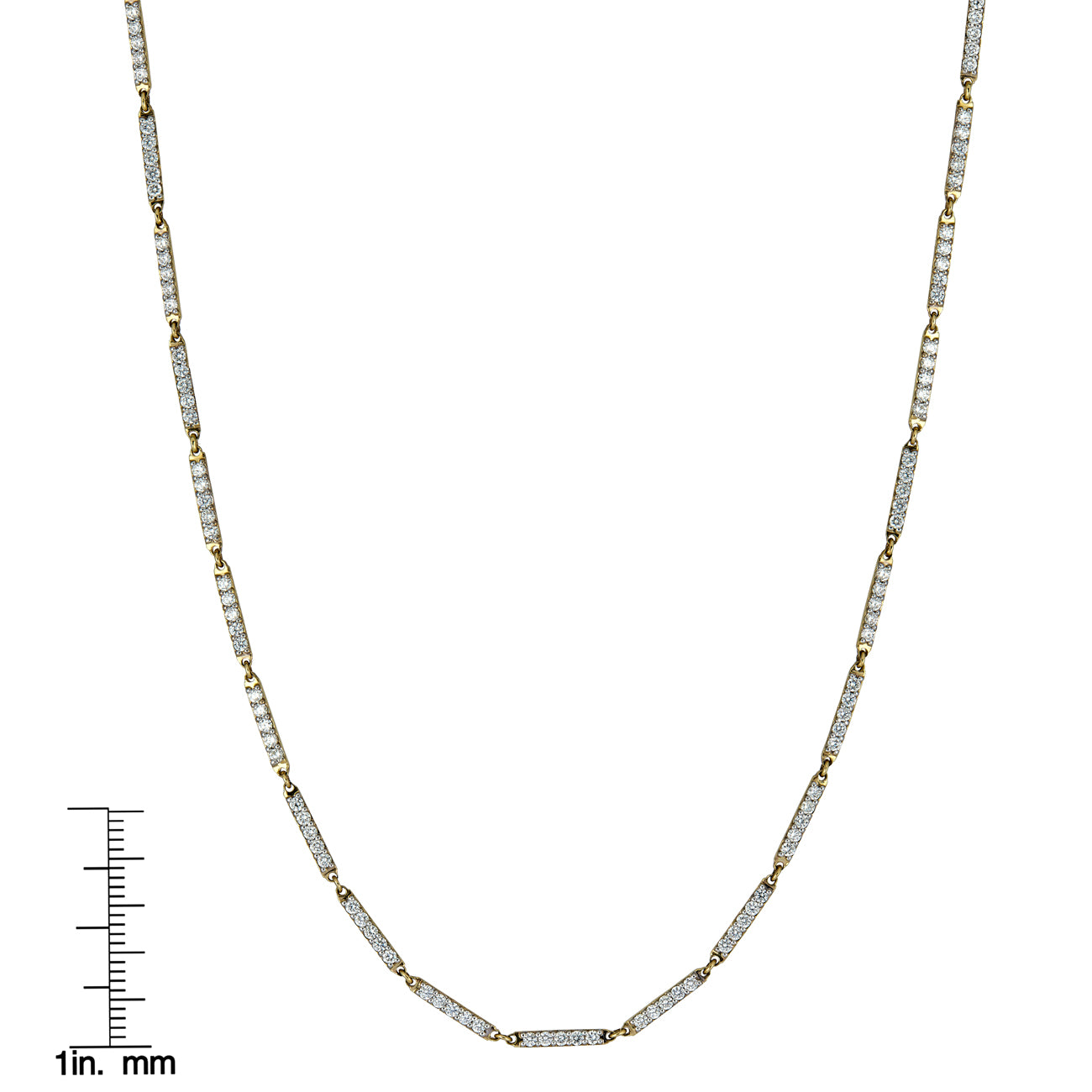 Elegant gold necklace with white diamonds by Phoenix Roze, a delicate sparkle that elevates your everyday style