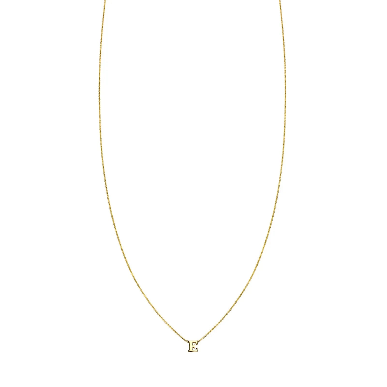 Letter E Initial Necklace