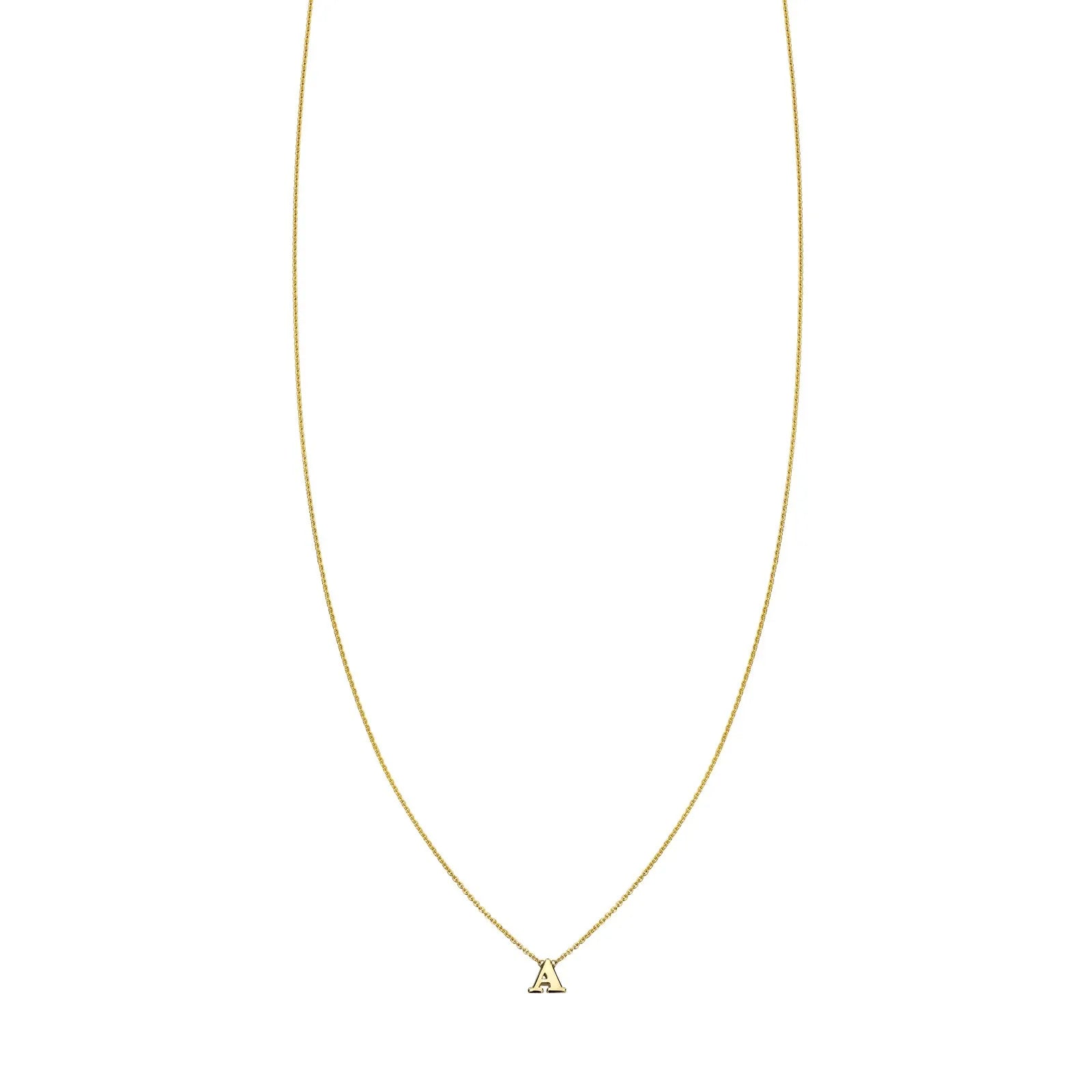 Letter A Initial Necklace