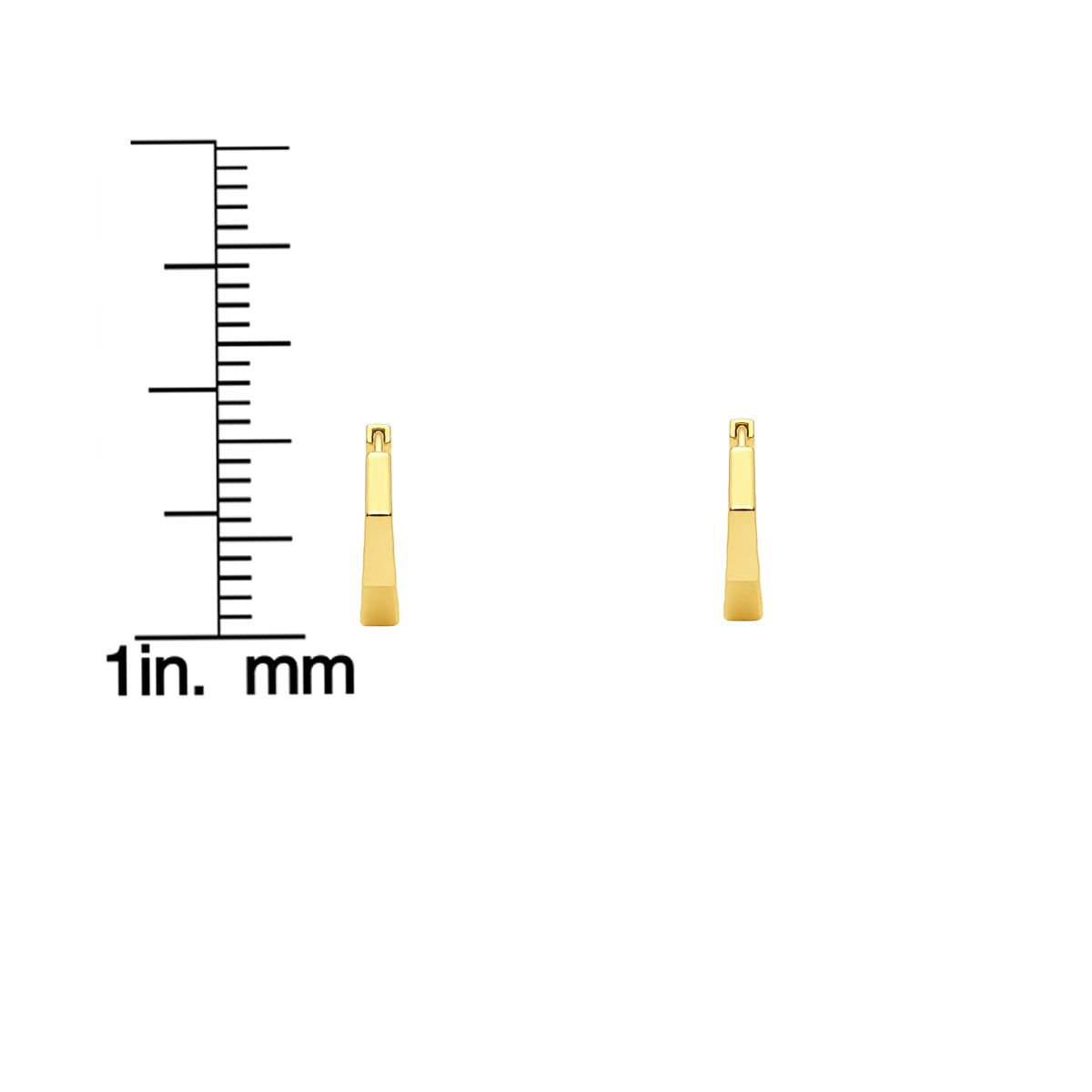 14k Gold Hexagon Hoop Earrings
