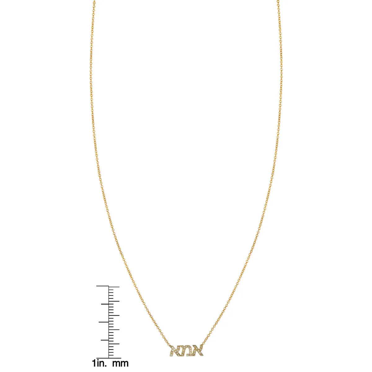 Gold Ima diamond necklace by Phoenix Roze—delicate diamond pendant on dainty chain, fine jewelry gift