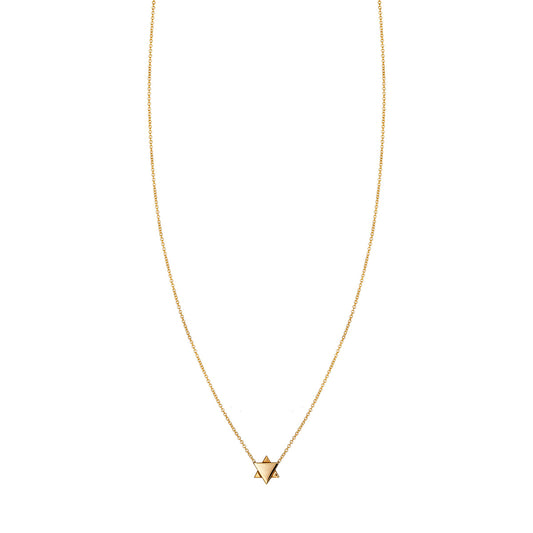 14k solid gold Jewish star necklace — symbolic Star of David pendant for everyday elegance or gifting