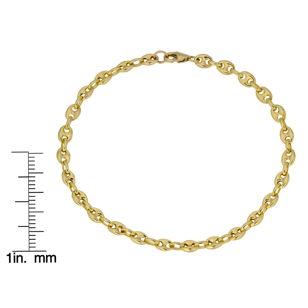 Gold mariner chain bracelet with polished nautical links, elegant unisex jewelry by Phoenix Roze