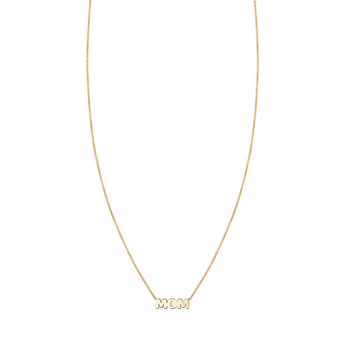 Gold Mom Charm Necklace