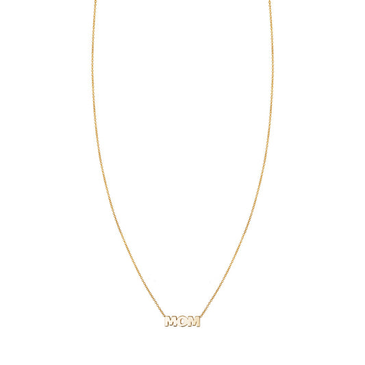 Gold Mom Charm Necklace