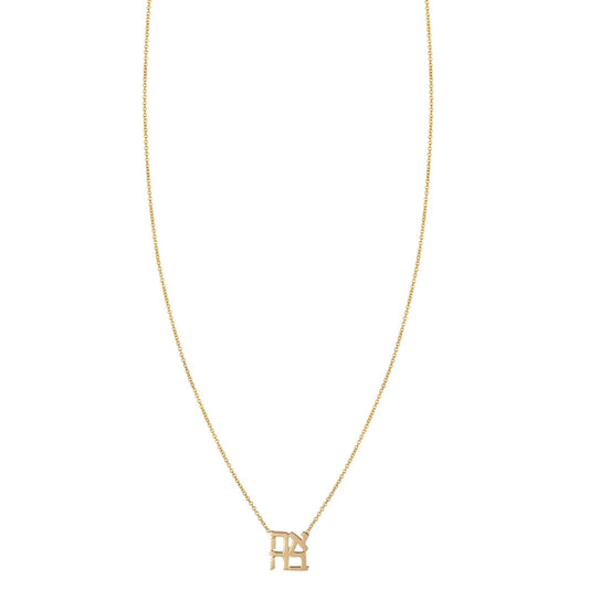 14K gold Ahavah necklace—Hebrew love pendant, a symbol of love and devotion, handmade in NYC; yellow, white, or rose gold