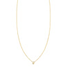 Letter S 14k gold initial necklace in yellow, white or rose gold, dainty 3/16 pendant on customizable chain, made in NYC