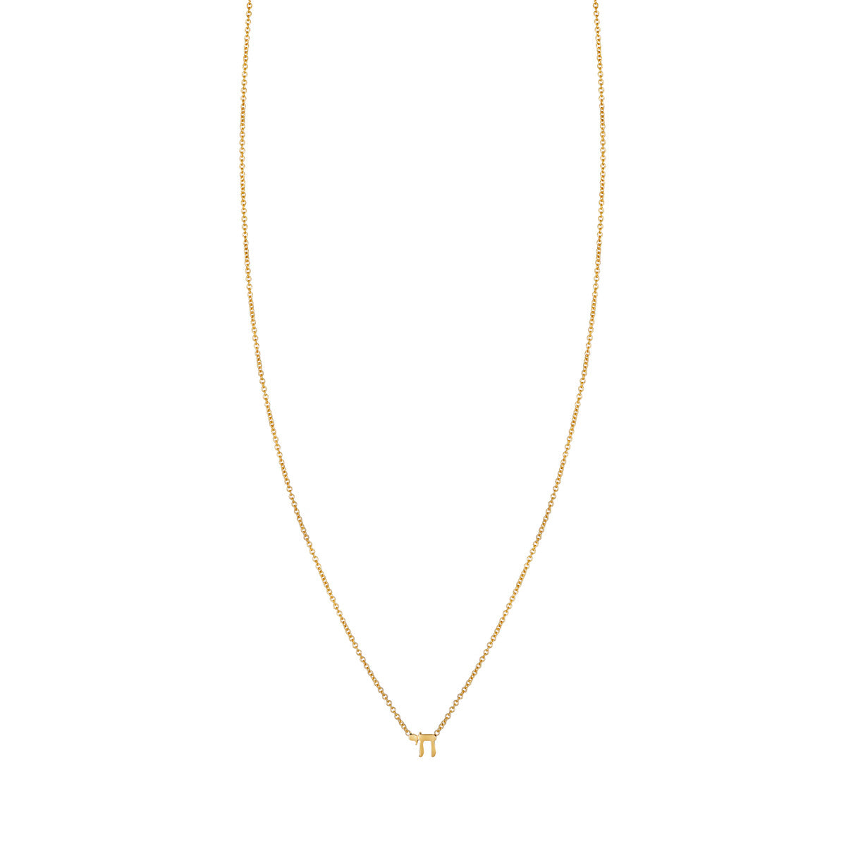 Tiny Gold Chai Necklace in