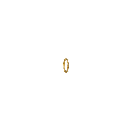 Phoenix Roze 10mm 14k gold diamond huggie hoop earring with pavé diamonds, dainty yet edgy, sold individually, stackable