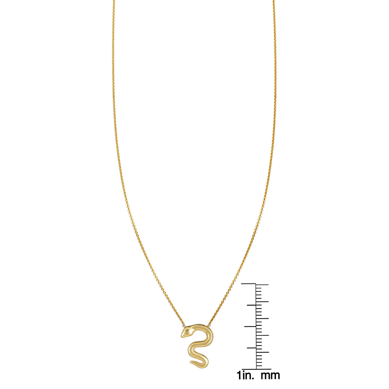 14k gold snake necklace with sleek serpent design on a fine chain, minimalist luxury jewelry by Phoenix Roze