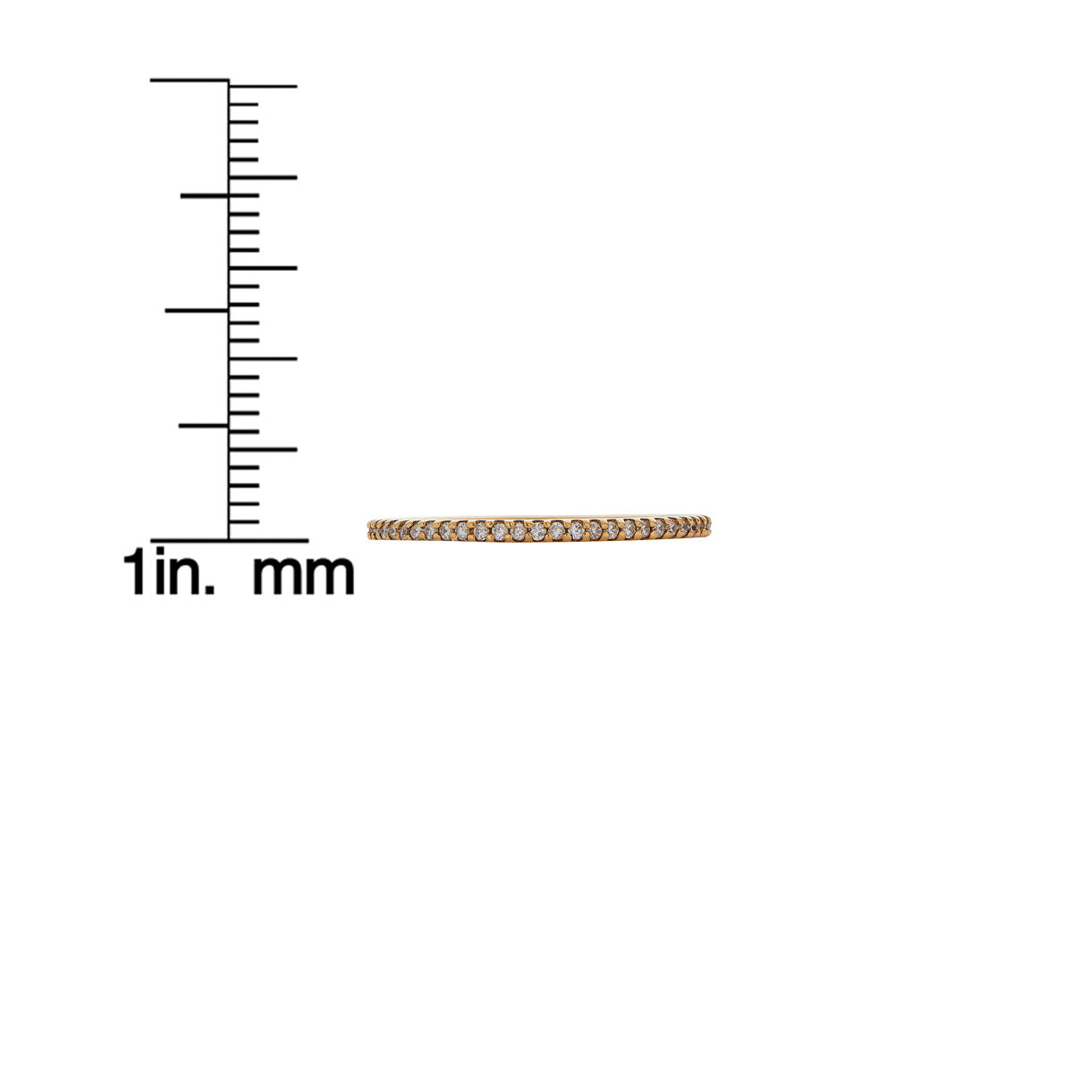 18k diamond gold eternity band measurement