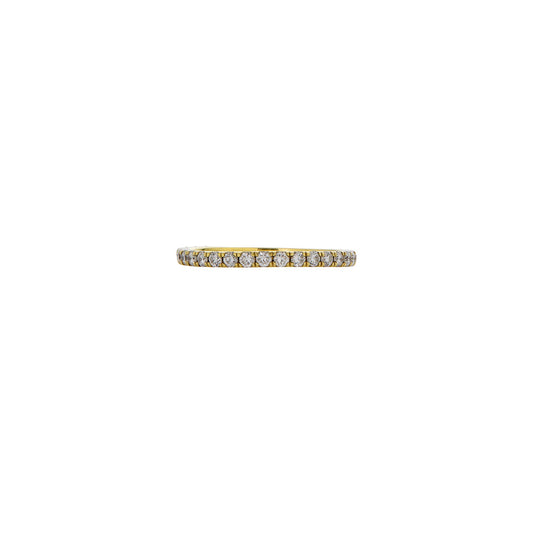 2PT diamond eternity band in solid 14K gold with 0.64ct brilliant diamonds—timeless wedding band or chic stacking ring.
