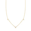 3 letter gold initial necklace PRN 464 14KY