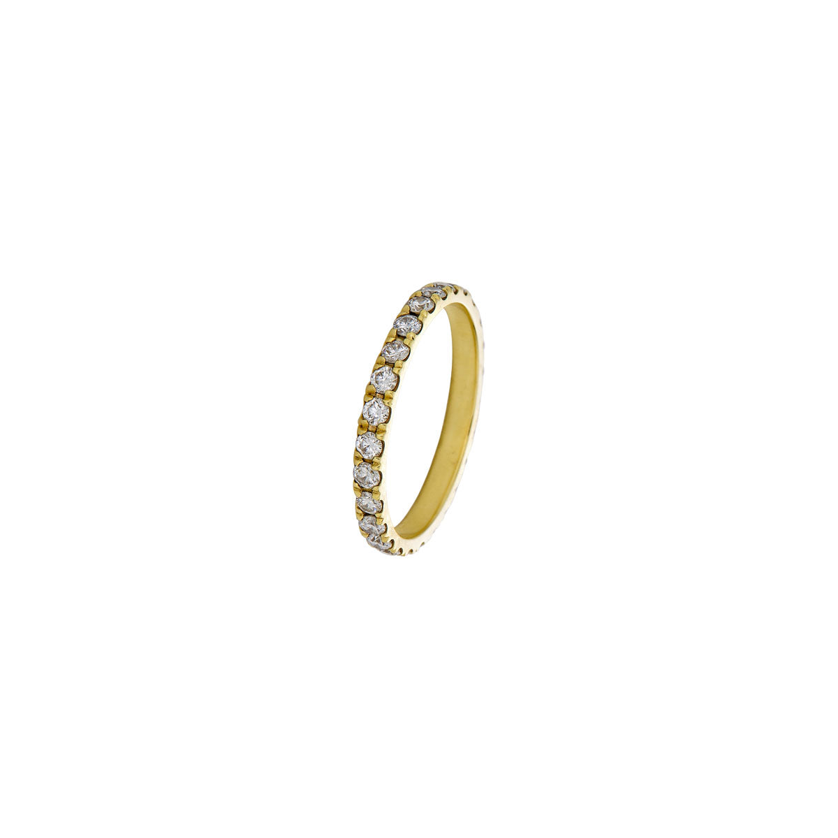 3pt diamond gold eternity band side view