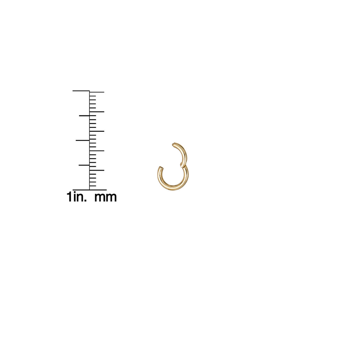 Phoenix Roze 8mm Infinity gold hoop earring side view, minimalist small gold hoop for everyday wear