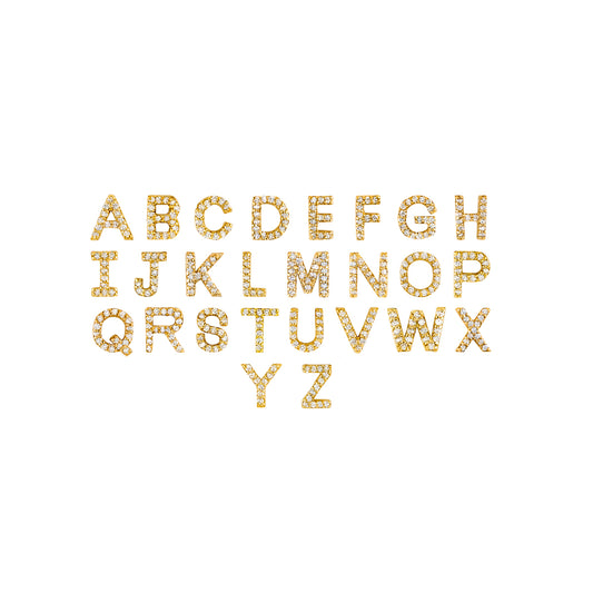 Single Gold & Diamond Initial Stud Earring