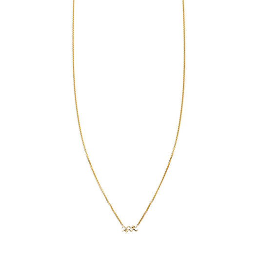 Delicate gold Aquarius constellation zodiac necklace with water carrier pendant