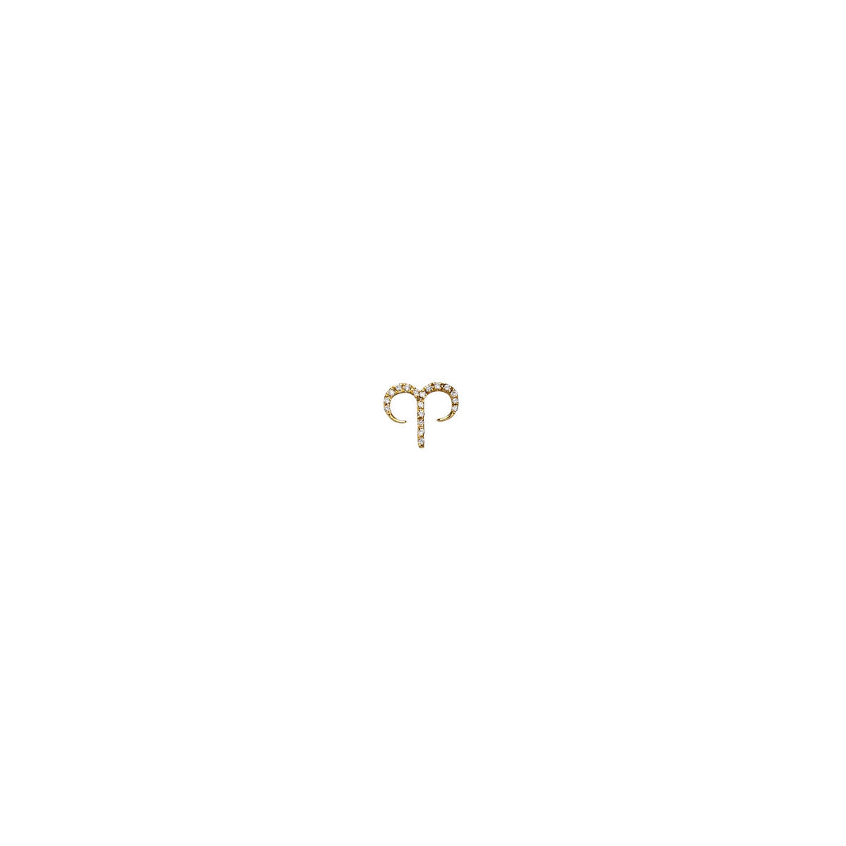 Aries constellation diamond zodiac earring in 14k gold, 7x8mm; available in yellow, white, or rose gold