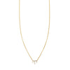 Aries diamond zodiac necklace in gold, pavé ram head pendant, delicate 7x8mm design for March 21–April 19 birthdays