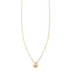 Delicate 14k gold seashell charm necklace, beach-inspired petite pendant for everyday wear