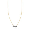 black diamond cursive love necklace prn 399 bd 14k