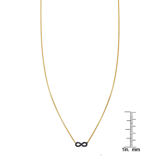 Black Diamond Tiny Infinity Necklace
