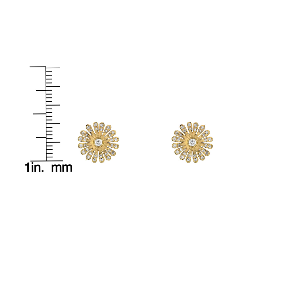 diamond daisy stud earrings 1