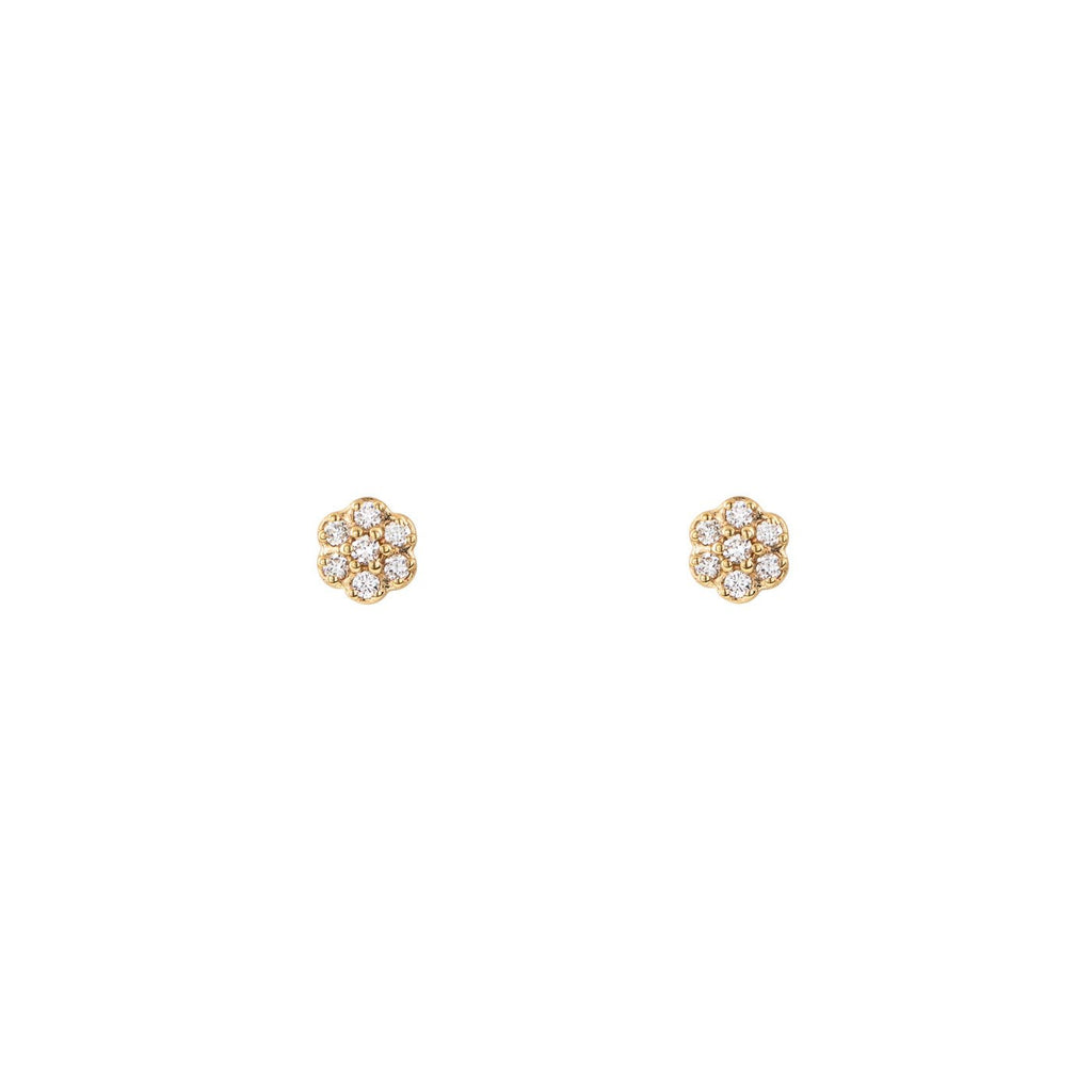 diamond flower stud earrings PRE 410 14KY_5e3c9a9a 7da3 466d 8614 a5b75fce6af3