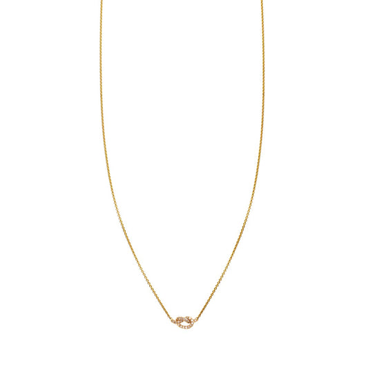 diamond gold love knot necklace prn 492 wd