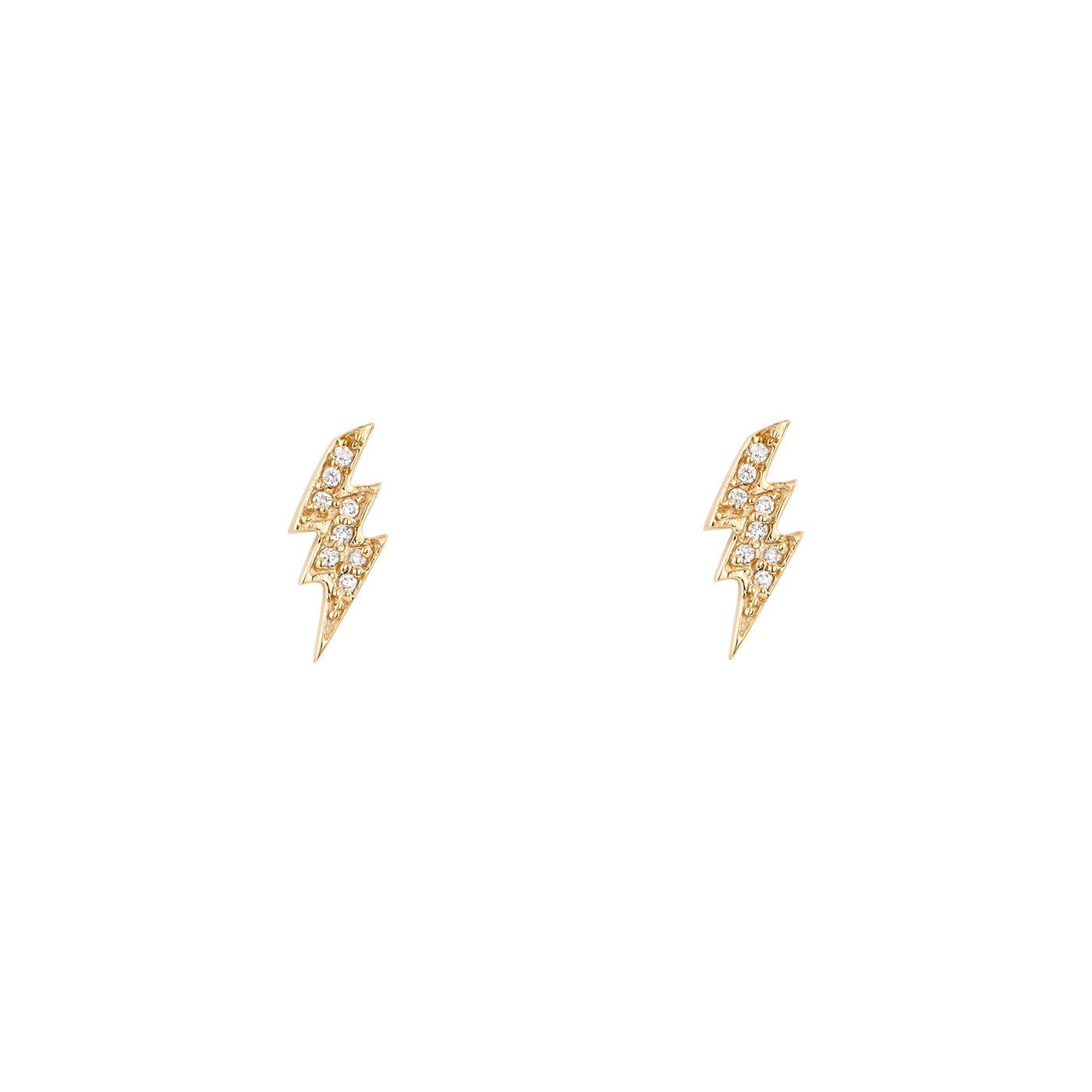 Diamond lightning bolt stud earrings Clearance