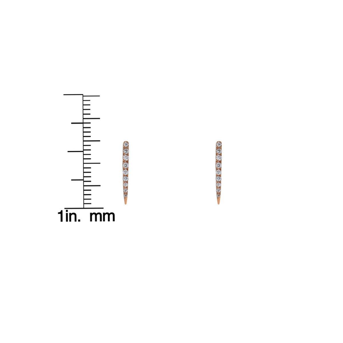 Diamond long drop large stud earrings by Phoenix Roze, fine jewelry, elegant cascading sparkle for day-to-night style