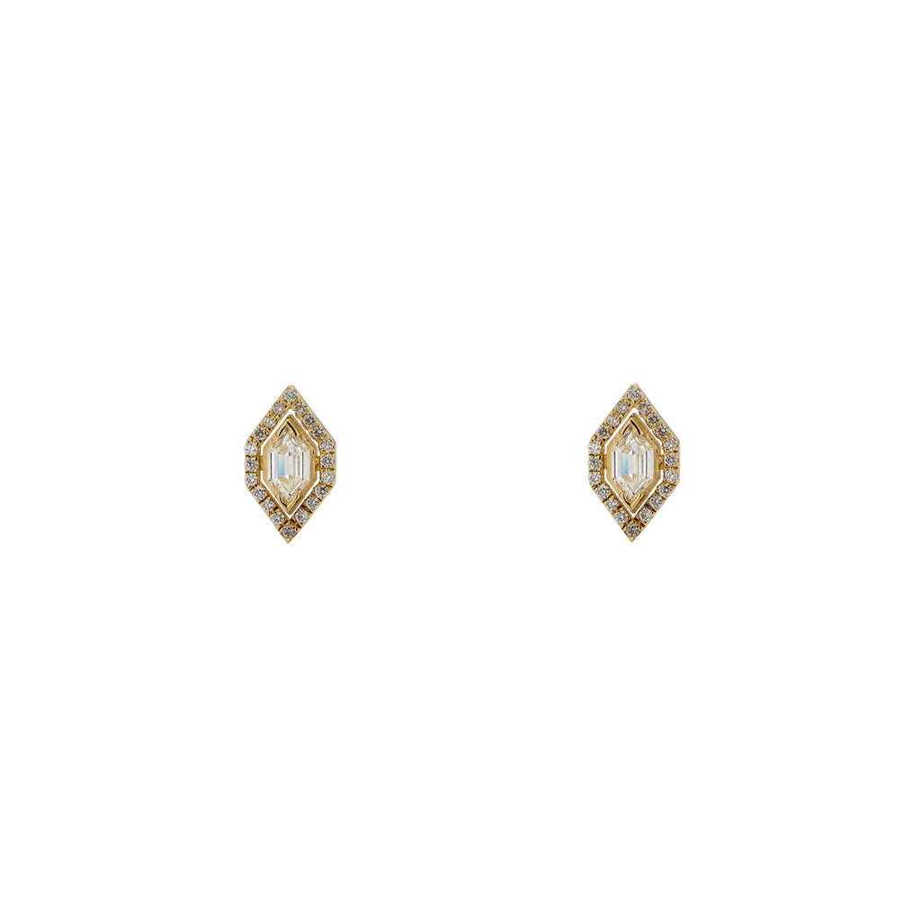 diamond shield earring
