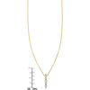 diamond totem gold necklace with ruler