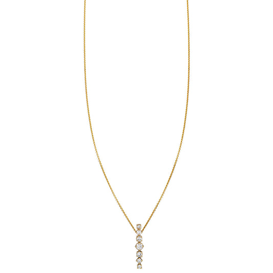 Diamond Totem solid 14K gold necklace with white diamond totem pendant, elegant for everyday wear and special occasions