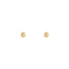 14k gold donut stud earrings in yellow, white, or rose gold—minimalist, playful, lightweight for everyday wear