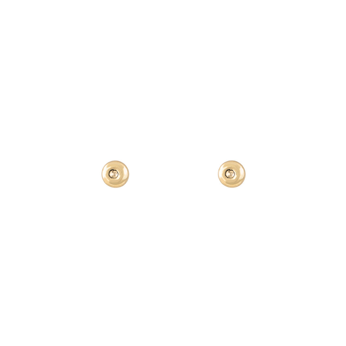 14k gold donut stud earrings in yellow, white, or rose gold—minimalist, playful, lightweight for everyday wear