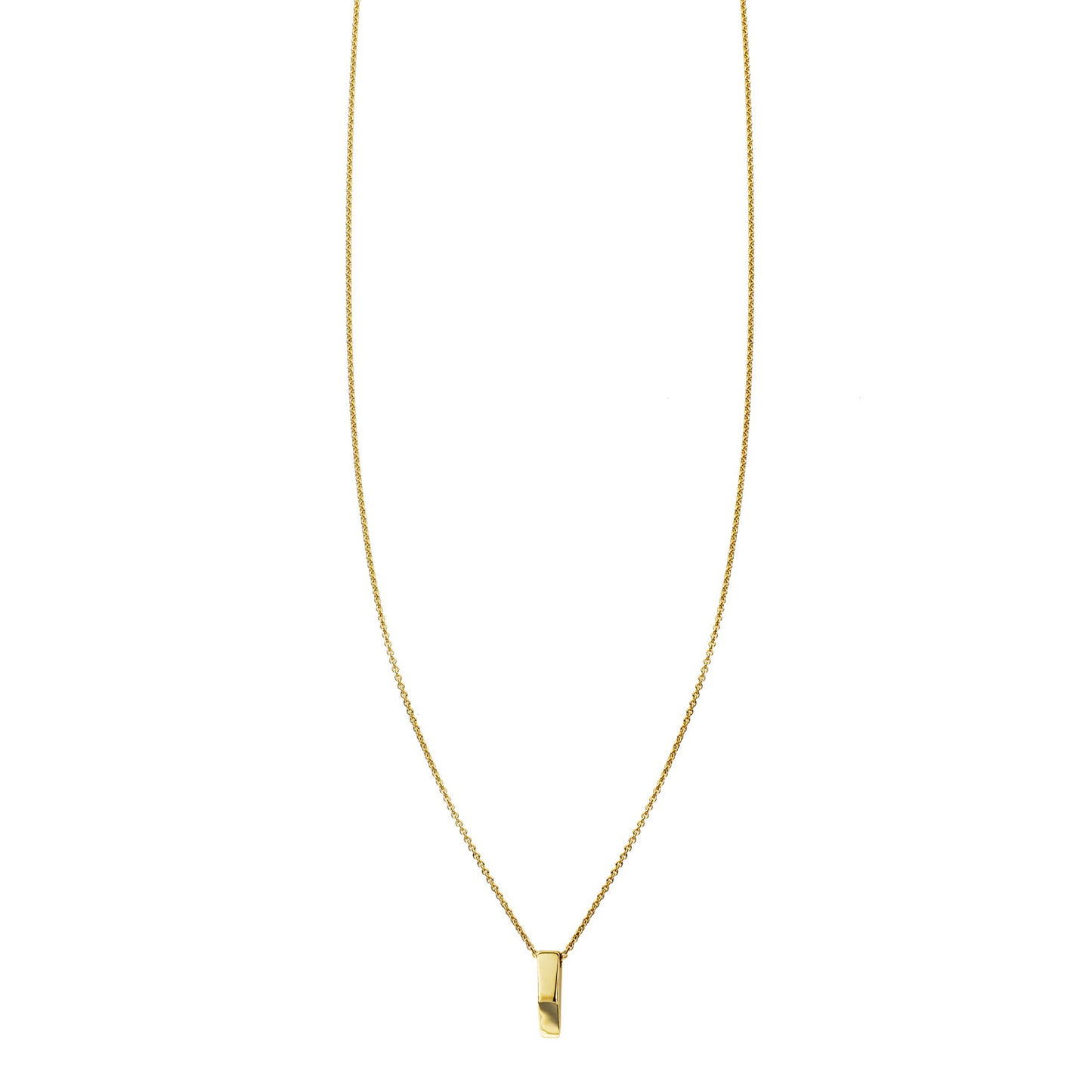 14k yellow gold door stopper wedge charm necklace by Phoenix Roze, handcrafted in NYC, celebrating inner beauty.