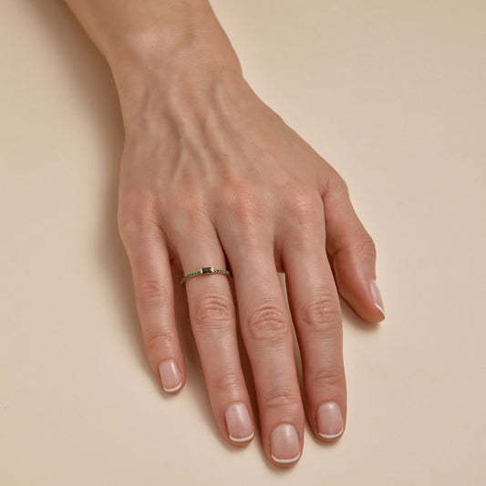 Emerald Baguette Ring