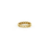 Solid 14k gold Cuban link chain ring for women, a gleaming delicate band with understated charm and classic style