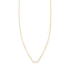 14k yellow gold NYC initials pendant necklace, handcrafted in New York City