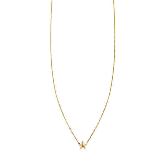 gold star fish charm necklace PRN 011