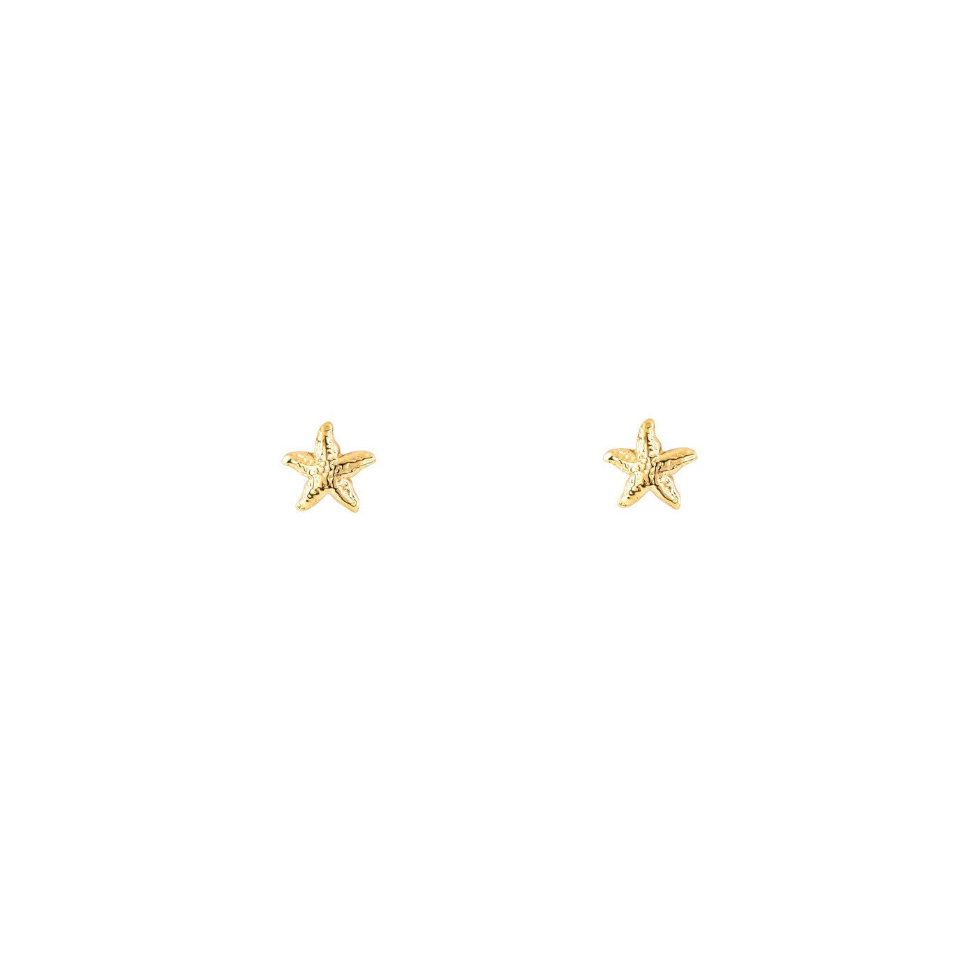 14K gold starfish stud earrings with delicate, playful design—elegant, versatile studs for everyday wear